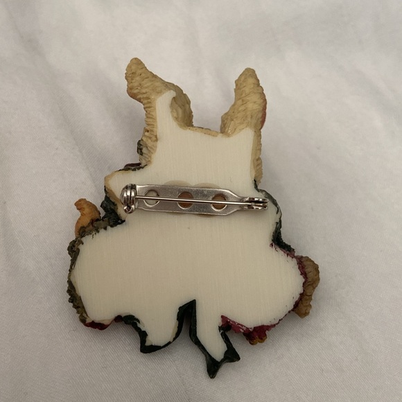 Vintage Boyds Bearwear Brooch - Mother Hare and Two Babies in Easter Hats - Picture 6 of 16